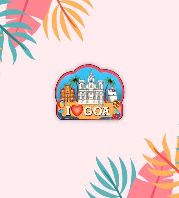 Goa Theme Fridge Magnet Refrigerator Stylish Fridge Magnet Home & Kitchen Decor  Travels Magnet Sticker  Souvenir Fridge Magnets (Goa Magnet)